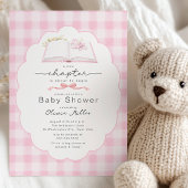 New Chapter Pink Book Baby Shower Invite 招待状