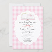 New Chapter Pink Book Baby Shower Invite 招待状 (正面)