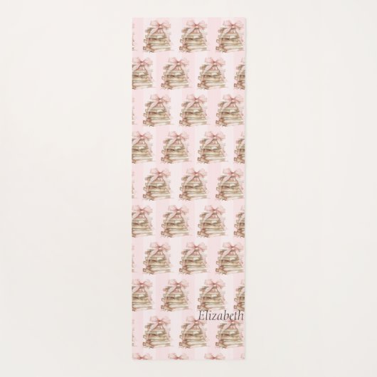 New Chapter Pink Bow Stripes ヨガマット (裏面)