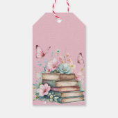 New Chapter Pink Girl Storybook Book Baby Shower ギフトタグ (裏面)