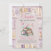 New Chapter Pink Storybook Girl Book Baby Shower 招待状 (正面)