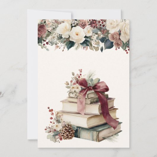 New Chapter Rustic Winter Storybook Bridal Shower 招待状 (裏面)