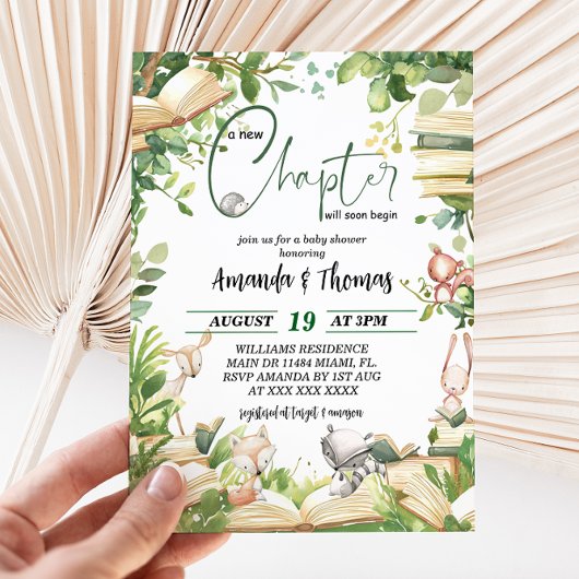 New Chapter Storybook Baby Shower 招待状