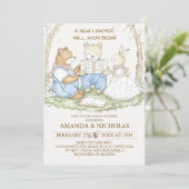 New Chapter Storybook Woodland Baby Shower 招待状 (スタンド正面)