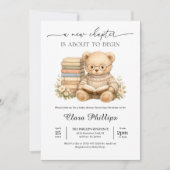 New Chapter Teddy Bear Storybook Baby Shower 招待状 (正面)