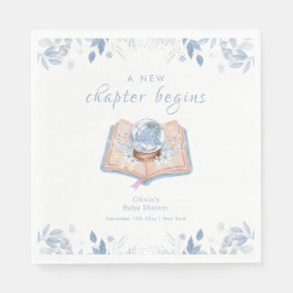 New Chapter Winter Floral Snowball Baby Shower  スタンダードランチョンナプキン