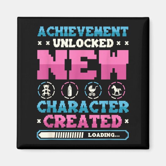 New Character D Gamer Pregnancy Announcement  マグネット (正面)