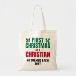 NEW CHRISTIAN FIRST CHRISTMAS トートバッグ
