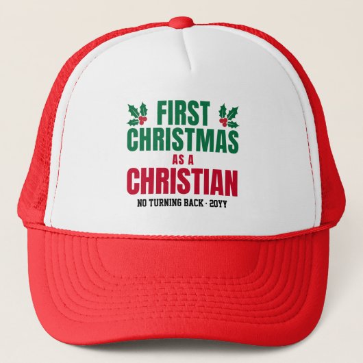 NEW CHRISTIAN FIRST CHRISTMAS Kids キャップ (正面)