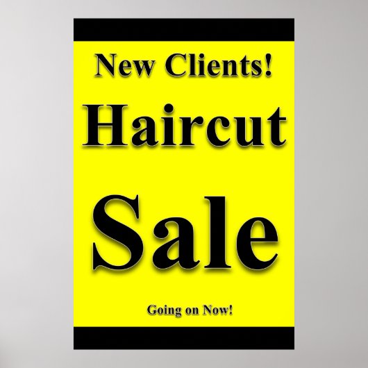 New Clients Haircut Sale Beauty Salon Poster ポスター (正面)