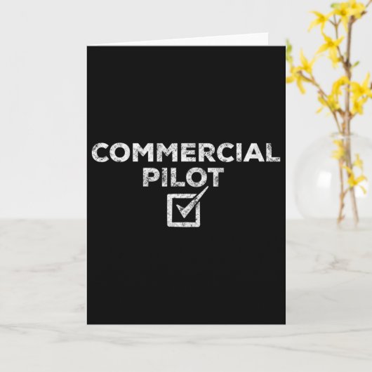 New Commercial Pilot Check Box Gift  カード (黄色い花)