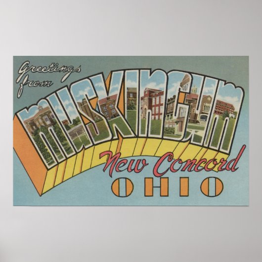 New Concord, Ohio - Muskingum County ポスター (正面)
