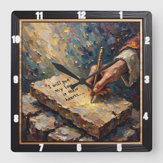 New Covenant: Law Inscribed スクエア壁時計 (正面)