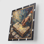 New Covenant: Law Inscribed スクエア壁時計 (傾斜)