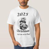 New Dad Christmas photo Tシャツ (正面)