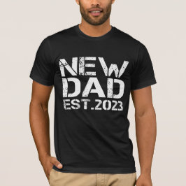 New Dad Est 2023 Tシャツ