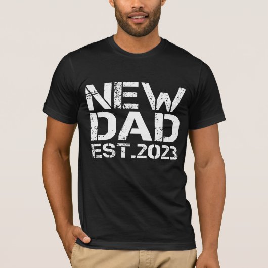 New Dad Est 2023 Tシャツ (正面)