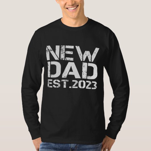 New Dad Est 2023 Tシャツ (正面)