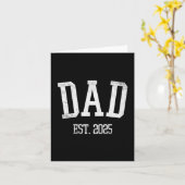 New Dad Est. 2025 Expect Baby Father 2025 Cket Fat カード (黄色い花)