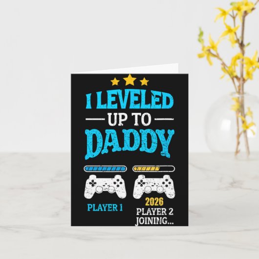 New Dad Fathers Day Leveled Up To Daddy 2026 Level カード (黄色い花)