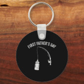 New Dad Fisherman, First Fathers Day Fishing Dad キーホルダー (正面)