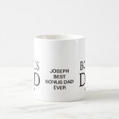 New DAD Gift Custom Text BONUS DAD Established コーヒーマグカップ (中央)