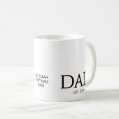 New DAD Gift Custom Text DAD Established コーヒーマグカップ (正面右)