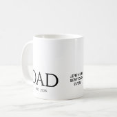 New DAD Gift Custom Text DAD Established コーヒーマグカップ (正面左)