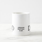 New DAD Gift Custom Text DAD Established コーヒーマグカップ (中央)