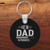 New Dad In Progress Expectant Fathers  キーホルダー (正面)
