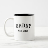 New Dad Mug Personalized Future Father Gift ツートーンマグカップ (左)