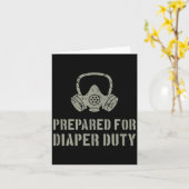 New Dad Prepared For Diaper Duty Funny Small  カード (黄色い花)