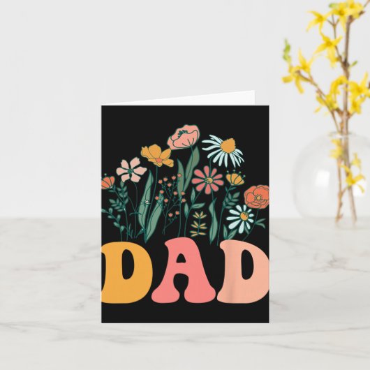 New Dad Wildflower First Birthday &amp; Baby Showe カード (黄色い花)