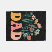 New Dad Wildflower First Birthday &amp; Baby Showe フリースブランケット (正面(横))