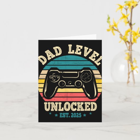 New Daddy I Leveled Up To Dad Mens Pregnancy Idea カード (黄色い花)