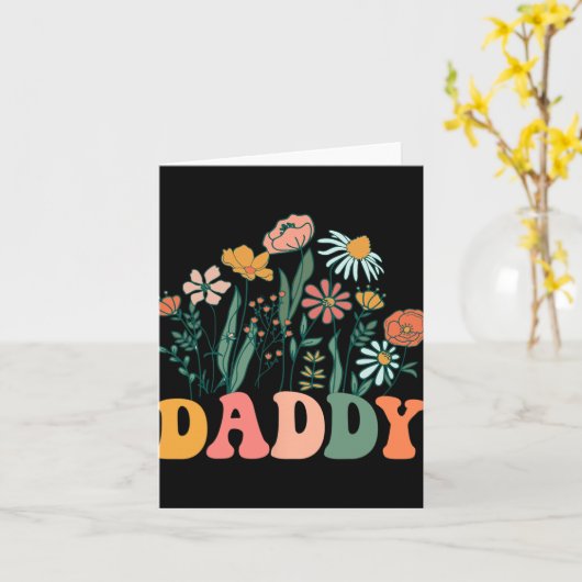 New Daddy Wildflower First Birthday &amp; Baby Sho カード (黄色い花)