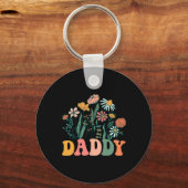 New Daddy Wildflower First Birthday & Baby Sho キーホルダー (正面)