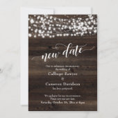 New Date Wood & Lightsが延期結婚したカード 招待状 (正面)