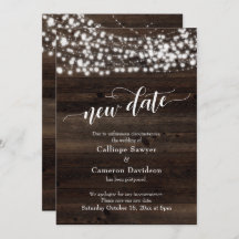 New Date Wood & Lightsが延期結婚したカード