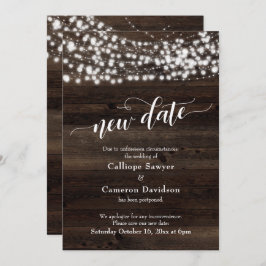 New Date Wood & Lightsが延期結婚したカード 招待状