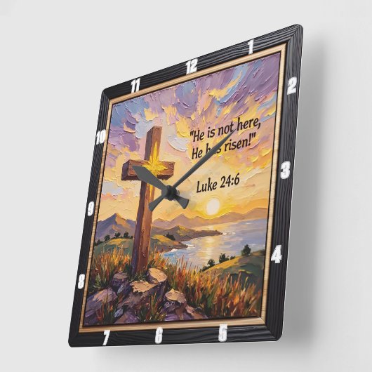 New Dawn: Victory Over Death スクエア壁時計 (傾斜)