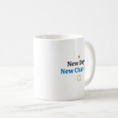 New Day, New Chances" シンプルデザイン コーヒーマグカップ (正面右)