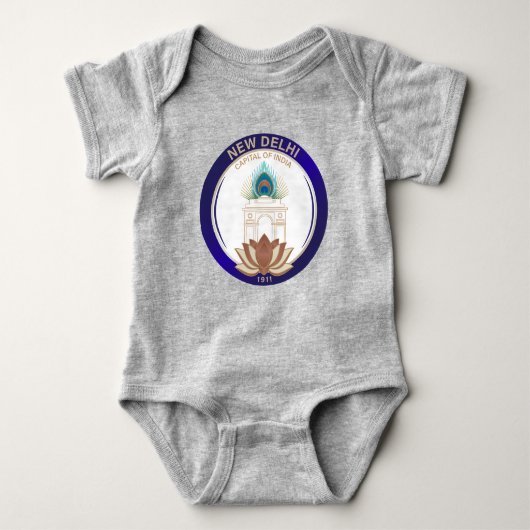 New Delhi India ベビーボディスーツ (正面)