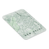 New Delhi India City Map Minimal Design マグネット (右側)