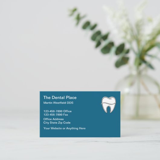 New Dentist Office Modern Business Cards 名刺 (スタンド正面)