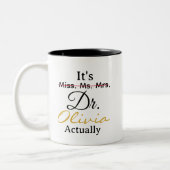 New Doctor PhD Graduation Mug Gift Custom Name  ツートーンマグカップ (左)