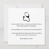 New Doctorate Degree Card Doctorate Degree Card  招待状 (裏面)