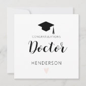 New Doctorate Degree Card Doctorate Degree Card  招待状 (正面)