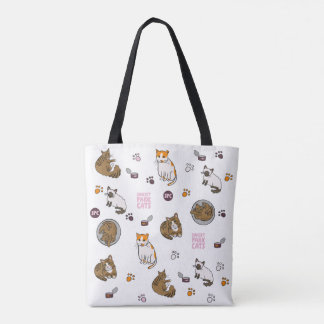 New | Doodles Tote | Sunset Park Cats | Rescue トートバッグ