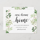 New Dream Home Address Announcement, Greenery ポストカード (正面/裏面)
